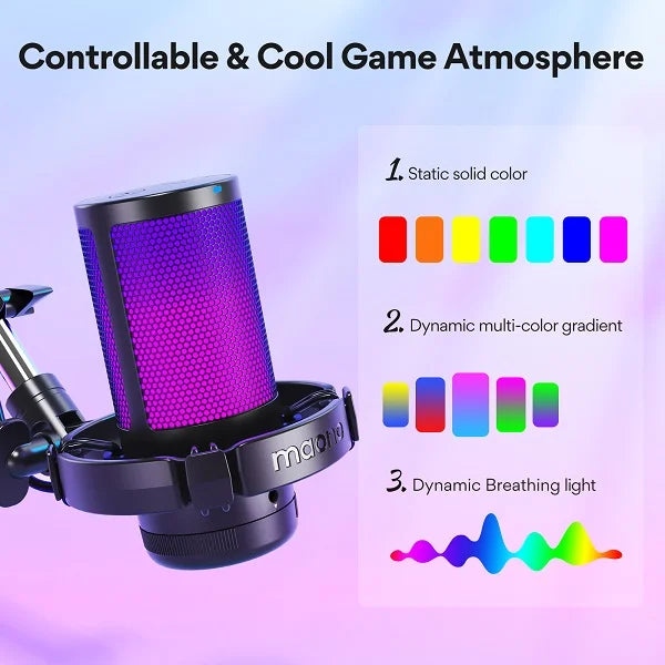 Maonocaster Gamerwave Condenser USB Gaming RGB Microphone - DGM20S Maonocaster Gamerwave Condenser USB Gaming RGB Microphone - DGM20S